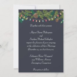 Invitación de boda de Navidad en pizarra
