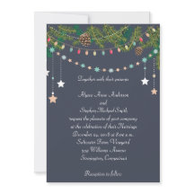 Invitación de boda de Navidad en pizarra