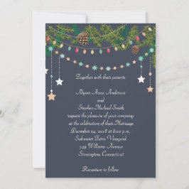 Invitación de boda de Navidad en pizarra