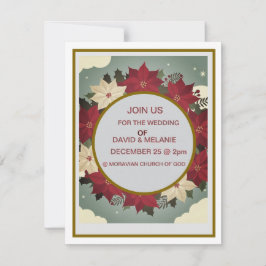 Invitación de boda de Navidad personalizable