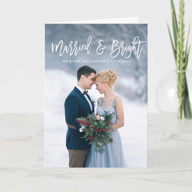 invitación de boda de navidades de script simples (Anverso)