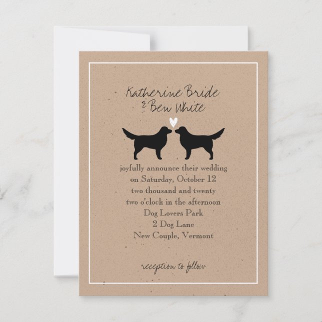 Invitación de boda de Nova Scotia Duck Tollers (Anverso)