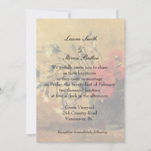 invitación de boda de novios. van Gogh
