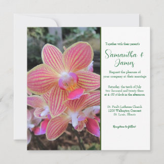 Invitación de boda de orquídeas