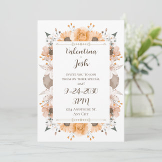 Invitación de boda de otoño
