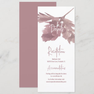 Invitación de boda de otoño con detalles de hoja d