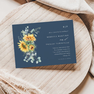 Invitación de Boda de Otoño de Girasol Eucalipto E