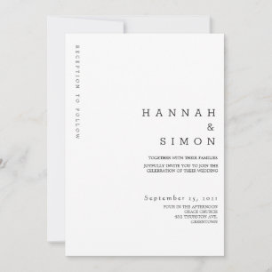 Invitación de boda de otoño minimalista moderna