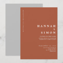 Invitación de boda de otoño minimalista moderna