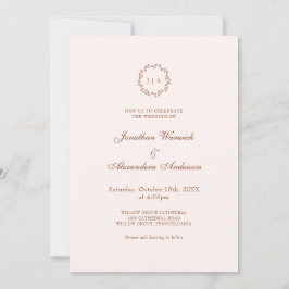 Invitación de Boda de Otoño Terracota y Crema con