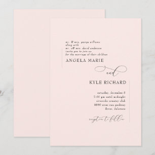 Invitación de boda de padres ambos Rosa Rubor Mode