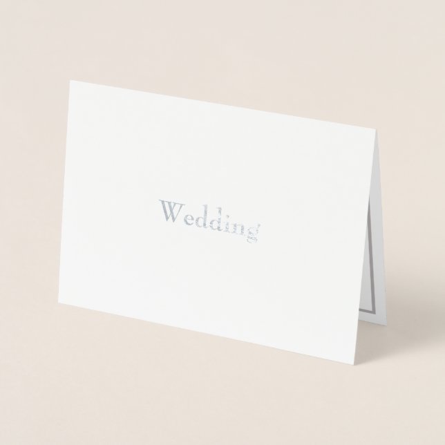 Invitación de boda de padres de hoja de plata form (Anverso)