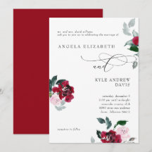 Invitación de boda de padres de la novia Elegancia