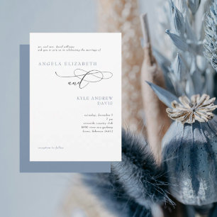 Invitación de boda de padres de novia periwinkle m