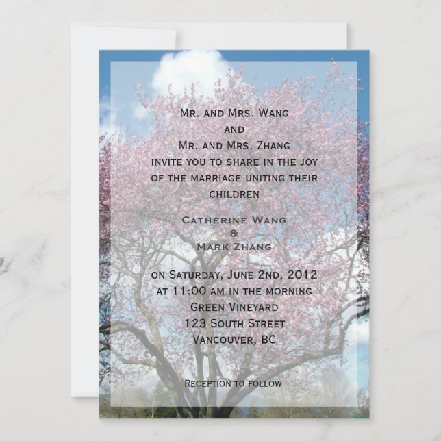 invitación de boda de padres de novia y novio (Anverso)