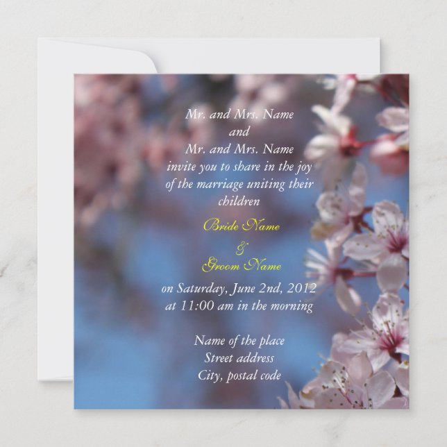 invitación de boda de padres de novia y novio (Anverso)