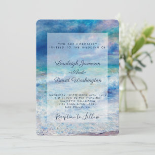 invitación de boda de paisaje marino