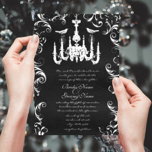 Invitación de boda de pájaro de amor de candelabro