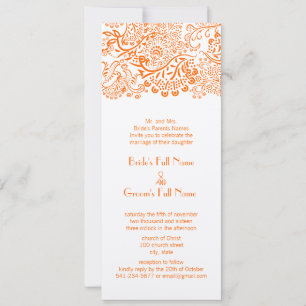 Invitación de boda de pájaros de amor con monogram