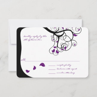 Invitación de boda de pájaros de amor con remolino