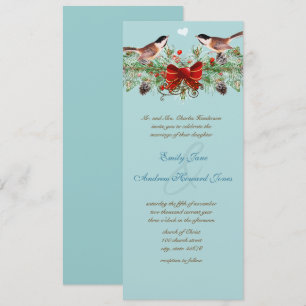 Invitación de Boda de Pájaros de Amor Vintage Carb
