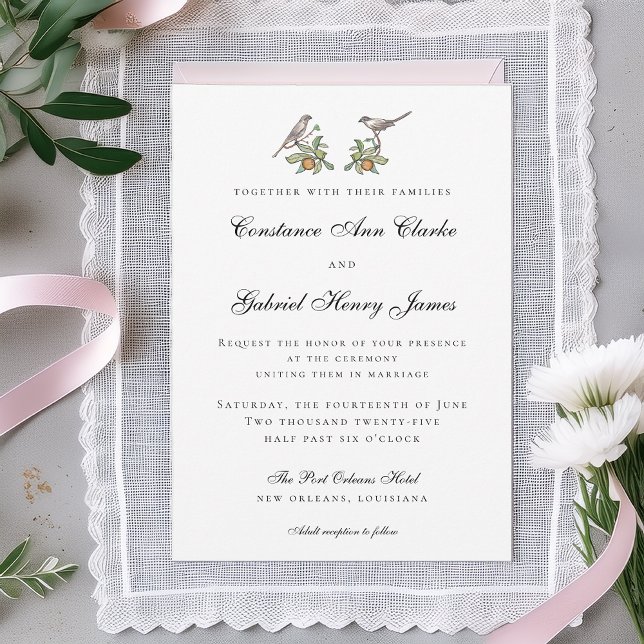 Invitación de Boda de Pájaros del Amor (Subido por el creador)