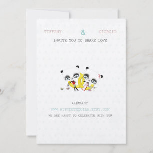 Invitación de Boda de Panda