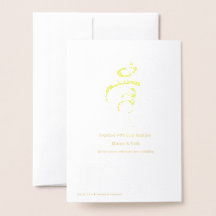 Invitación de boda de papel de aluminio Arbaic Mah