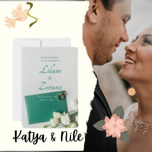 Invitación de boda de papel ultra grueso plateado