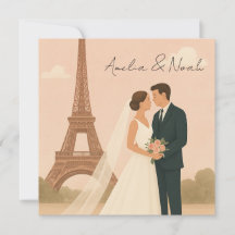 Invitación de Boda de París | Torre Eiffel Elegant
