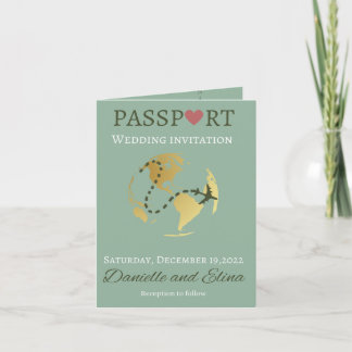 invitación de boda de pasaporte