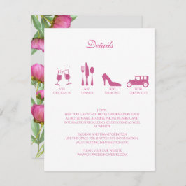 Invitación de Boda de Peonies DETAILS