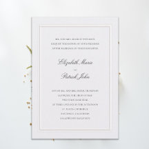 Invitación de Boda de Perla de Doble Marco Clásico