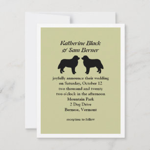 Invitación de boda de perros de montaña berneses
