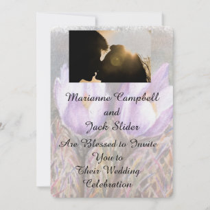 INVITACIÓN DE BODA DE PERSONALIZABLE PURPLE CROCUS