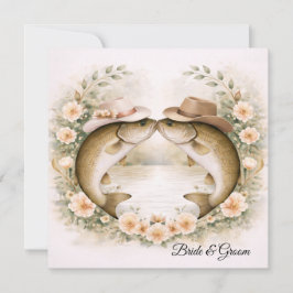 Invitación de Boda de Pesca en Texas Sombrero de V