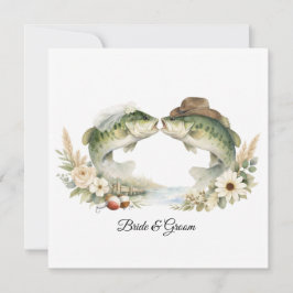 Invitación de Boda de Pesca en Texas Sombrero de V