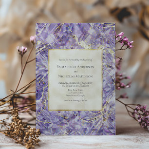 Invitación de boda de piedra preciosa de espinela 