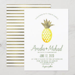 Invitación de Boda de Piña al Agua Tropical con Ho