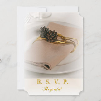 Invitación de boda de piña y servilleta