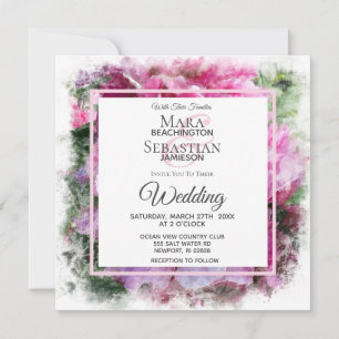 *~* Invitación de Boda de pintura artística para P