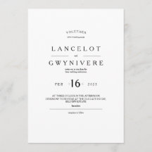 Invitación de boda de plantilla de texto 5x7.