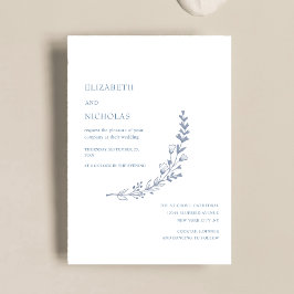invitación de boda de plantilla digital azul polvo
