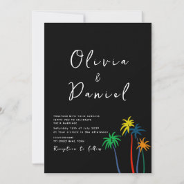 Invitación de boda de playa chic moderna