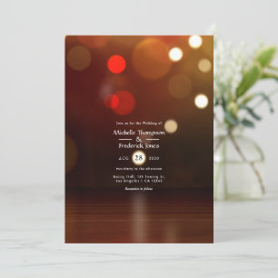 Invitación de boda de playa con Bokeh