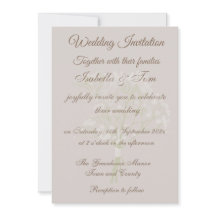 Invitación de Boda de Playa Costera | Suave Neutra