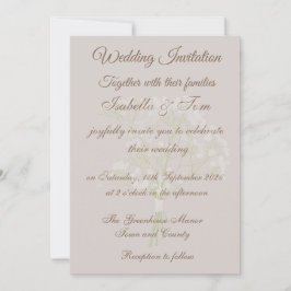 Invitación de Boda de Playa Costera | Suave Neutra