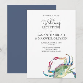 Invitación de boda de playa solo recepción