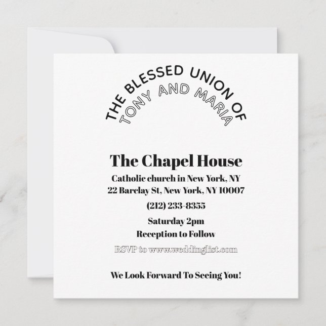 Invitación de boda de plexiglás (Anverso)