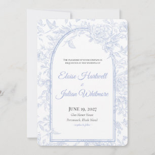 Invitación de boda de porcelana de prado con chino